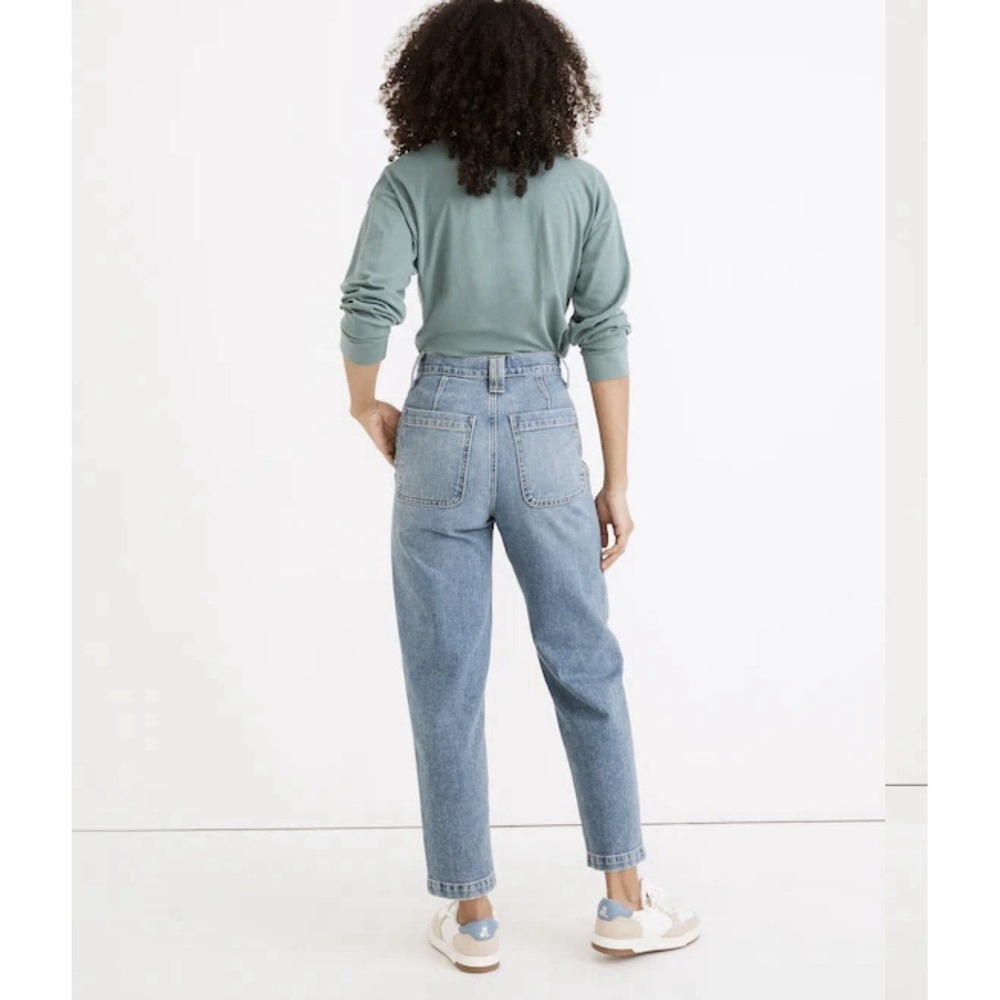 Madewell Balloon Jeans High Rise Cropped Greene Wash Workwear Edition Size‎ 28 - Picture 3 of 12